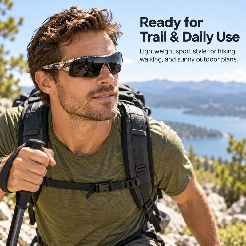 UV400 Sports Sunglasses for Men & Women – Lightweight Wrap-Around
