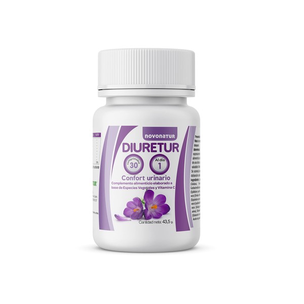 Diuretur, Urinary Comfort, with Dry Plant Extracts, Rich in Active Ingredients, Ponytail, Made Based on Vegetal and Vitamin C, 30 Tablets