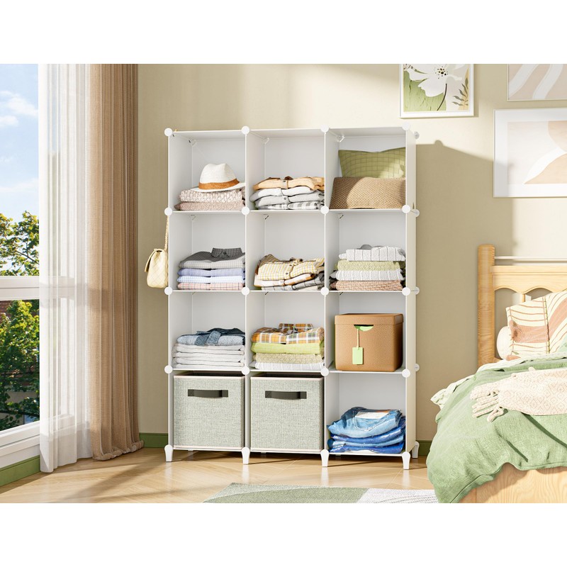 HOMIDEC Closet Organizer, 12-Cube Closet Organizers and Storage, Portable Closet
