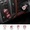 PDKLIN for Silverado Center Console Knob Cover Trim Ring Red