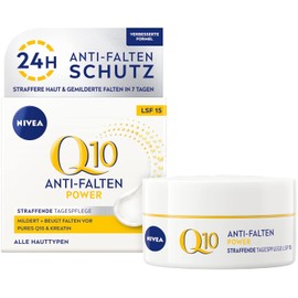 NIVEA Q10 Anti-Wrinkle Power Firming Day Cream (50 ml), Face Care with 24 Hour Anti-Wrinkle Protection, Day Cream with Double Effect Koenzyme Q10 and Creatine