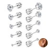 Sllaiss Titanium Earrings 5 Pairs Cubic Zirconia Stud Earrings for