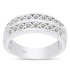 3/4 Carat (ctw) Lab Grown Diamond 2-Row Anniversary Wedding Band