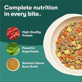 Jinx Jinx Beef Wet Dog Food Topper, Mix with Dry Dog Food, Made with Real Beef & Chicken, Bone Broth & Brown Rice, No Fillers, for All Lifestages, 9oz, 6 Pack