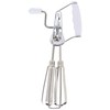KitchenCraft KCSHWHISK Rotary Hand Whisk, Stainless Steel / Plastic, Silver/White