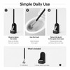 Wall-Mounted Toilet Brush with Base – Soft Rubber Cleaning Head