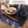 3-Piece Wooden Tableware Set, 1 Cloth Bag, 1 Chopstick Holder,