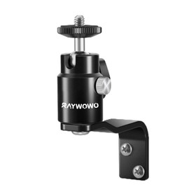 RAYWOWO E Shape Adjustable Metal Camera Wall Mount,Speaker Wall Mount, with 1/4" Screw, 5/8" Stud, Indoor/Outdoor Mounting for Camera & Monitor & CCTV & Speaker & VR Base Station