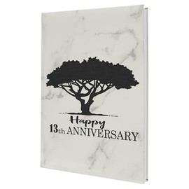 Happy 13th Anniversary Laser Engraved Notebook - Celebrate Lucky Thirteen Years with a Special Keepsake