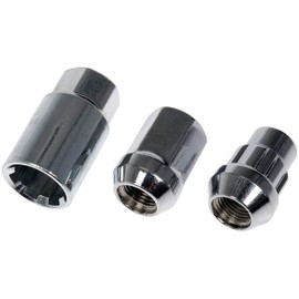 Dorman 713-275 Chrome Acorn Wheel Nut Lock Set Compatible with Select Models, 20 Pack