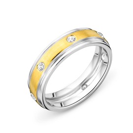 Miore Women's 925 Sterling Silver Wedding Ring with Cubic Zirconia, Silver, Cubic Zirconia