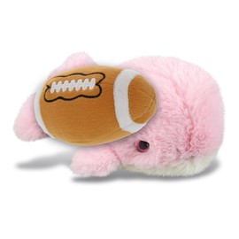DolliBu Pink Whale Stuffed Animal with Football Plush - Soft Huggable Whale Plush Toy, Cute Ocean Life Gift, Plush Doll Animal Toy for Kids and Adults with Name Personalization - 7 Inches