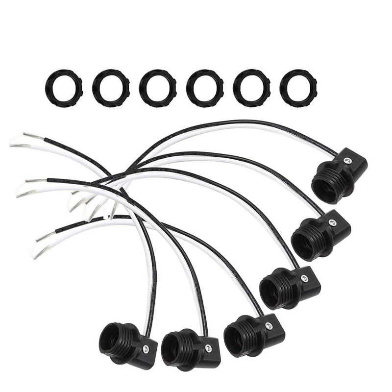 Zoucsj 6 Pack LP1970 Phenolic Candelabra Base Socket E12 Light