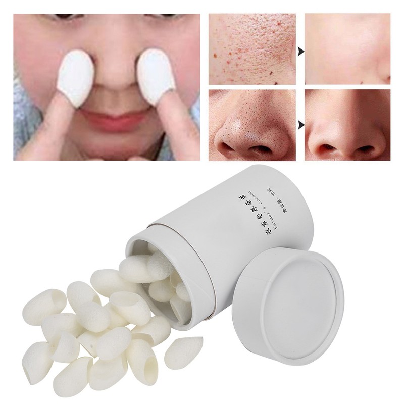 30pcs / Bottle Facial Care Natural Silks Cocoons Blackhead Removal