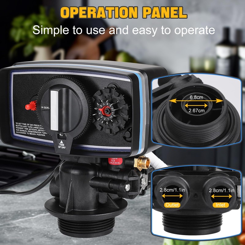 Helivivfy 5600 Water Softener Timer, 12 Day Timer Control Valve,