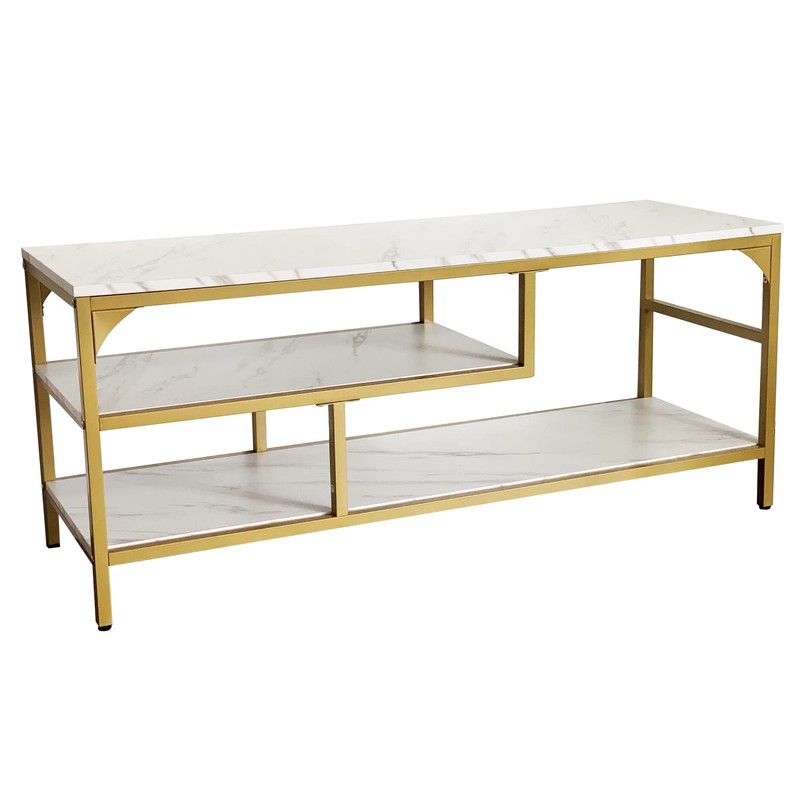 AT-VALY 3-Tier Stand for TV Media Console Table with Open