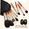 Mikinona 9pcs Travel Makeup Brush Case Portable Foundation Brush for