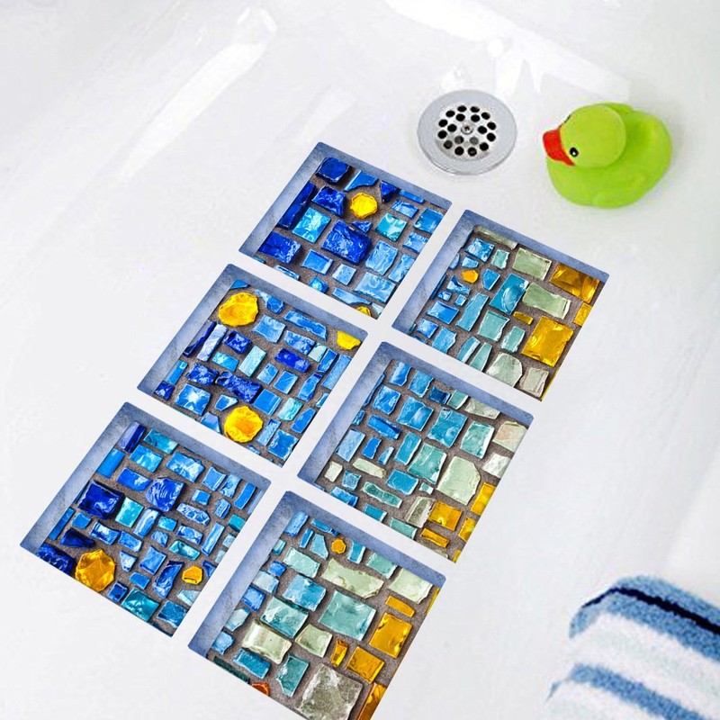 AILEGOU 3D Non-Slip Bathtub Stickers, Children's Animal Shower Stickers, Safety