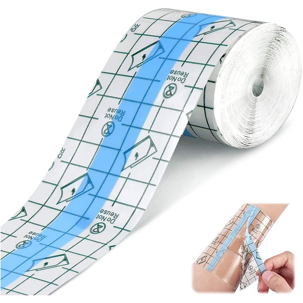 Waterproof Transparent Bandage, 5 cm x 10 m Plaster Roll, Medical Tape, Transparent Plaster Roll, Tattoo Bandage, Waterproof Bandage for Shower Plaster, Anti-Allergic, Sports, Showers