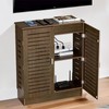 LXSEHN WiFi Router Storage Cabinet, PVC Floor Standing Router Storage