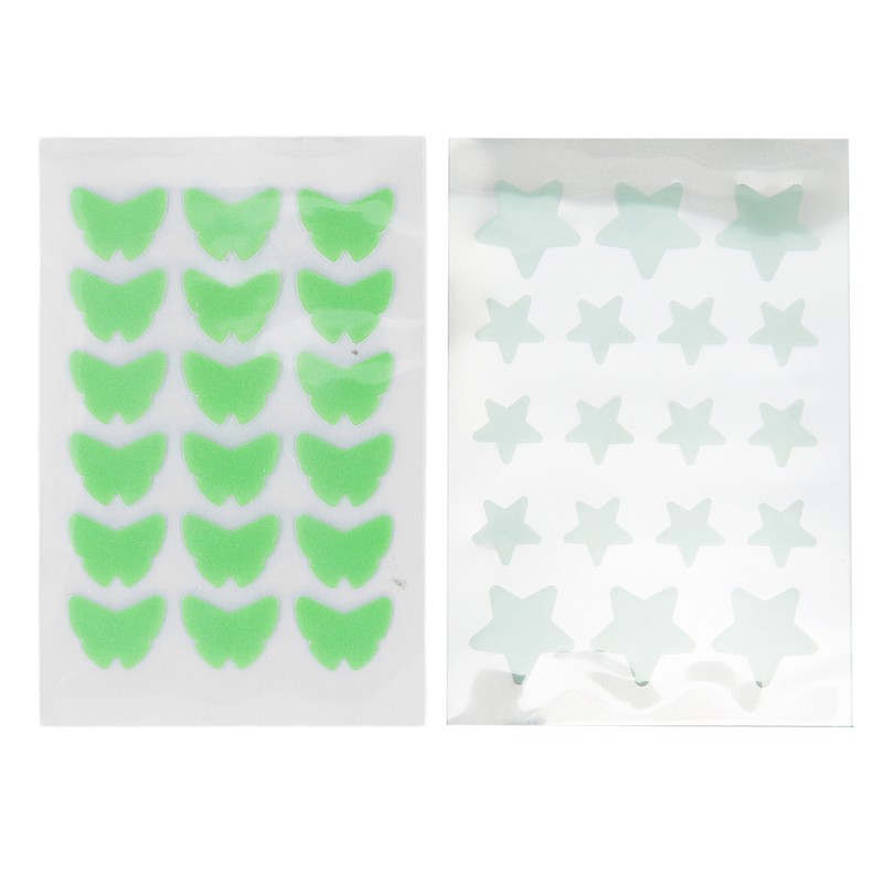 36Pcs Hydrocolloid Pimple Pads Covering Isolating Healing Cartoon Shape Cute