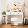 KAMABOKO Vanity Desk with Lighted Mirror, Makeup Vanity Table with