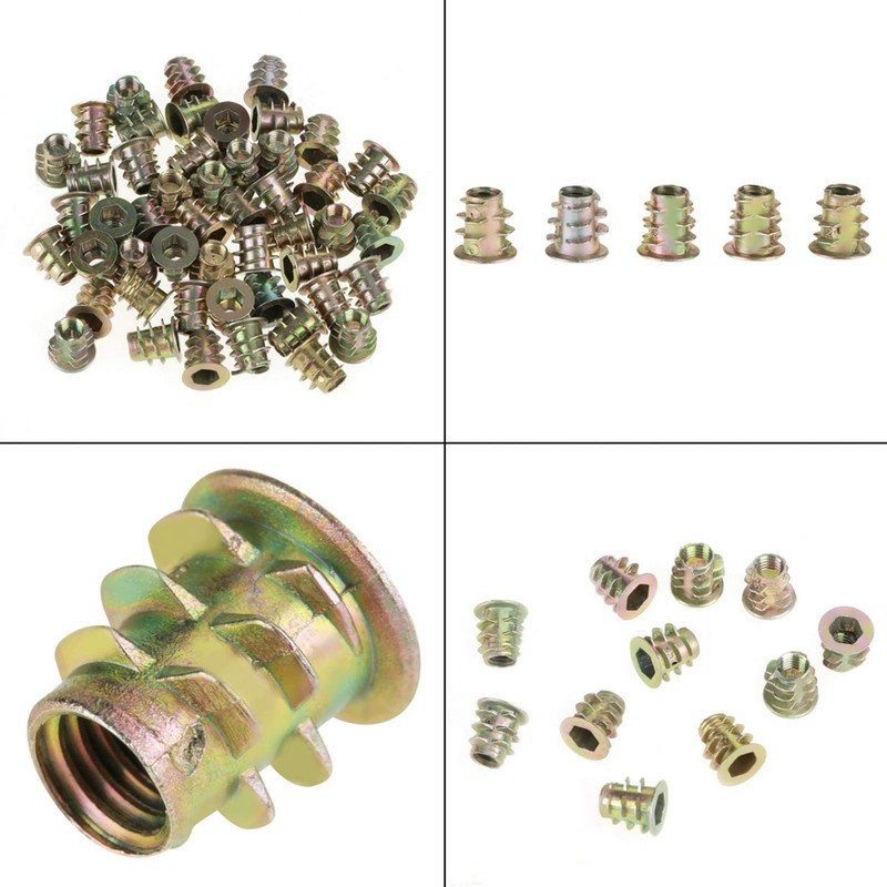 Hex Socket Screw Nut Sets, 50Pcs M5*10mm Zinc Alloy Hex