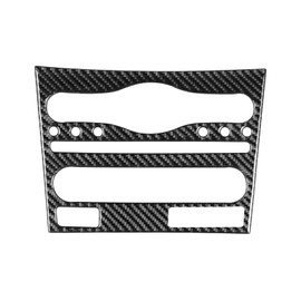 NVCNX Real Carbon Fiber Compatible with Infiniti G35 G37 X S 2007 2008 2009 2010 Sedan Coupe Convertible Car Accessories Interior Trim Dash CD AC Control Panel Cover Black - C