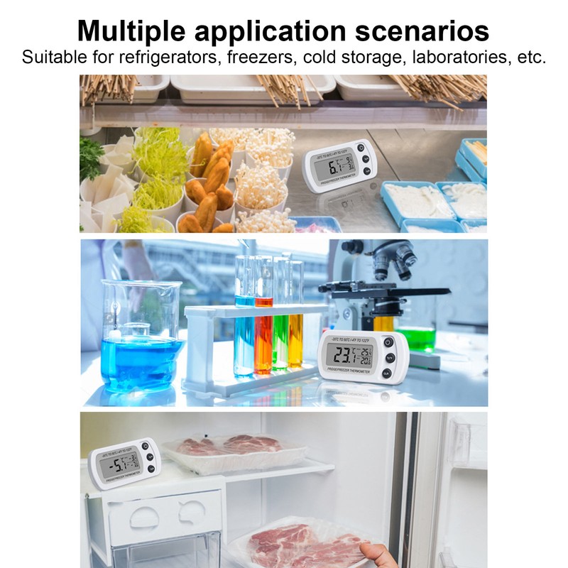 2Pcs Waterproof Digital Refrigerator Fridge Thermometer ‑20~50℃ Digital Freezer Thermometer