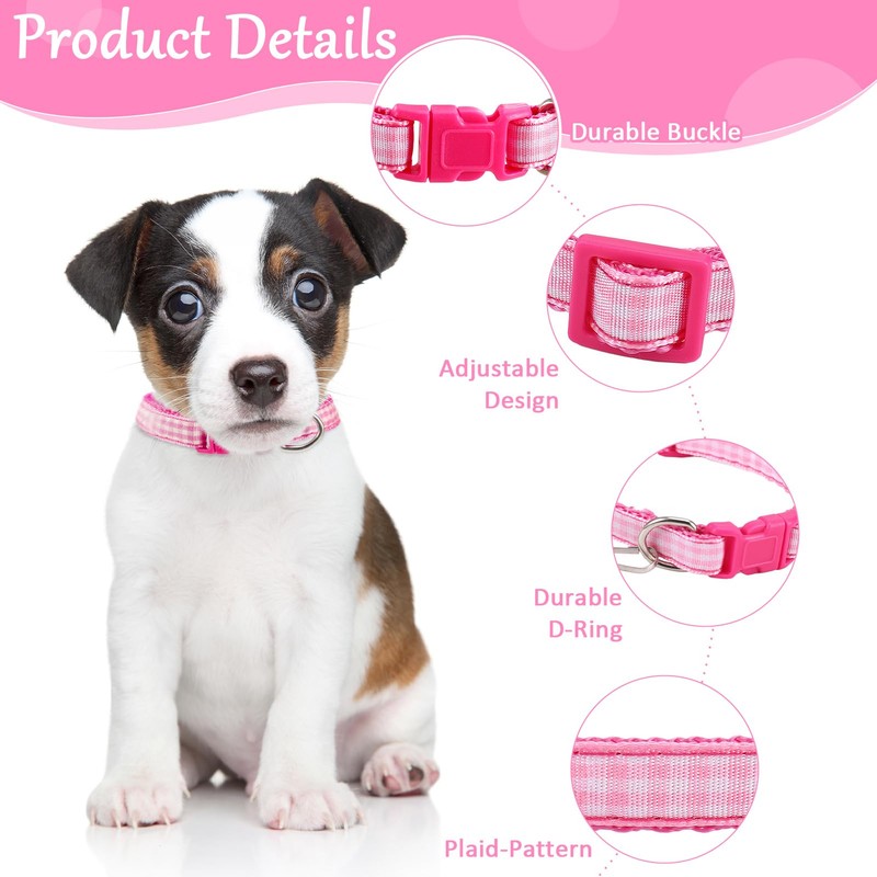 Auidy_6TXD 14pcs Puppy Collars for Litter Adjustable Whelping Puppy Collars