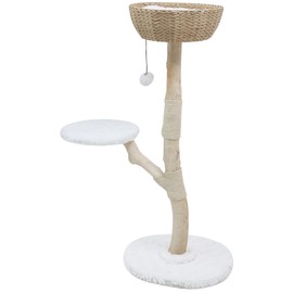 Penn-Plax Luxury Cat Tree | Pear Wood Tower with Scratching Post | for Indoor Cats (CATF238)
