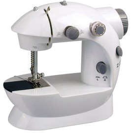 Sentik Mini 2 Speed Stitch Handheld Portable Sewing Machine 4 x Bobbins + Foot Pedal + Needle & Threader