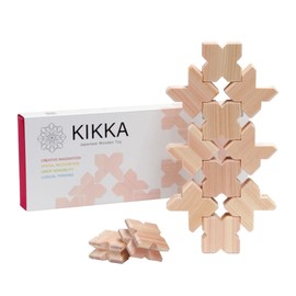KIKKA Japanese Wooden Blocks, Unpainted, Natural Materials, Made in Japan, 18 Months - 1 and a Half Years, 2 Years, 3 Years, 4 Years, 5 Years, Elementary School Students, New Structure, Educational