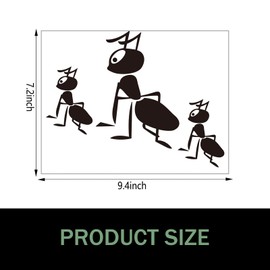 MOXRUQ Ants Sticker, 9.4" x 7.2" PVC Cute Ants Car Decal, Self-Adhesive Funny Sticker Decoration for Cars, Trucks, Windows, Laptops, Tablets and More (Black)