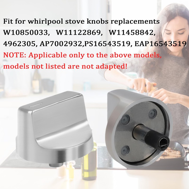 W11517334 Range Knobs Fit for Whirlpool Stove Knobs Replacements