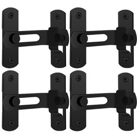 ZEECER 4 Packungen 90-Grad-Klappschloss, schützt die Privatsphäre, Türriegel für Scheune, Schiebetür, antikes Schloss, Torriegel, Weinschrank, Schranktürriegel