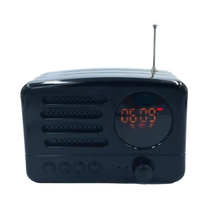 Maíz 3pzs Bocina Radio Bluetooth Vintage Recargable Usb Portatil