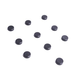 PATboard Memo Magnets - Set of 10 Neodymium Strong Disc Magnets for Fridge, Whiteboard, Refrigerator, Classroom, Locker - Use at Home, Office, School - Black