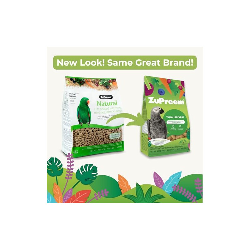 ZuPreem ZP93200 Natural Blend Diet for Medium/Large Birds, 3-Pound
