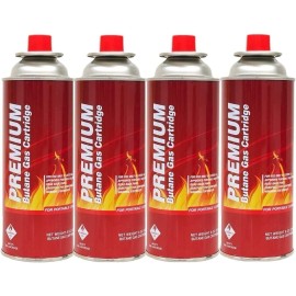 LavoHome Butane Fuel Canisters for Portable Camping Stoves,Gas Burners, Pack of 4