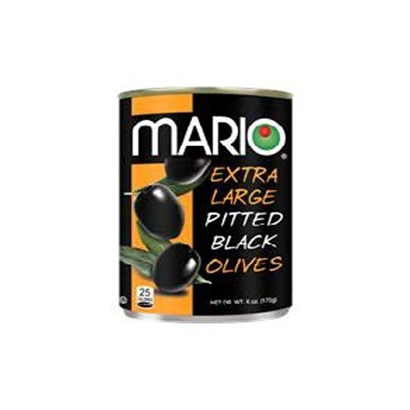 Mario Camacho Foods Pitted Large Black Olives (Pack of 12)
