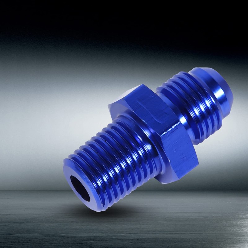 Auto E Aluminium AN6 to NPT /4 Connectors Straight A