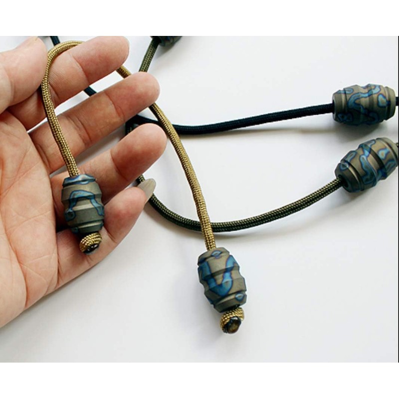 SmilePunk TC4 Begleri EDC Parachute Cord Lanyard Bead Pendant Finger