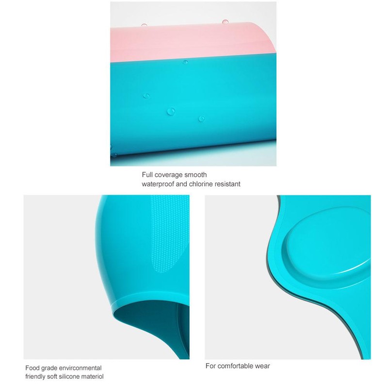 Silicone Swimming Hat with 3D Ear Protection Hat for Men