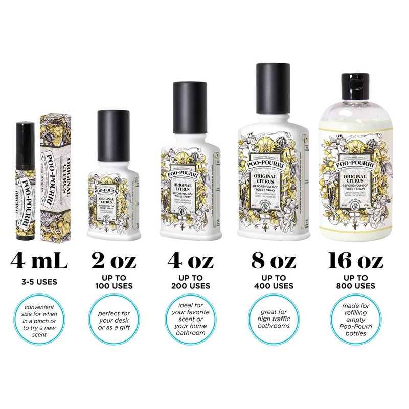 Poo-Pourri Before-You-Go Toilet Spray Bottle, Original Scent, 2 Fl Oz