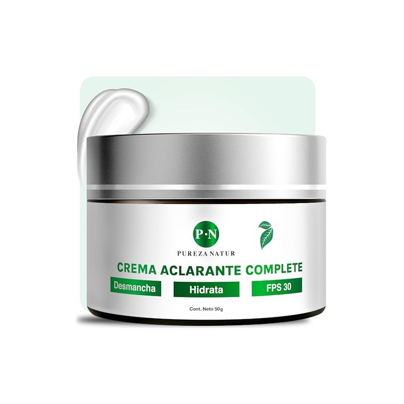 Pureza Natur Crema Facial Aclarante Paño Cara Cuerpo Humecta Aclara