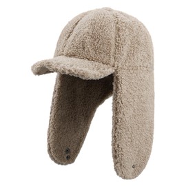 Clakllie Winter Bomber Hat for Men Windproof Warm Earflap Trapper Hats Trooper Aviator Cap Outdoor Ski Hat,Brown