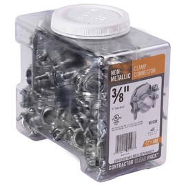 Halex, 3/8 in. Non-Metallic Twin Screw Clamp Connectors , 05103B, 100 per pack