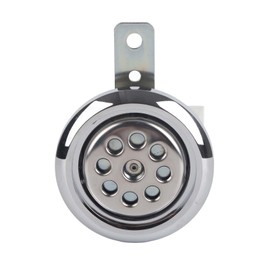 Motorbike Horn, 105 db Waterproof Round Horn Speakers, Universial Motorcycle Horn Waterproof 105dB 12V 85mm Honeycomb Chrome Cover