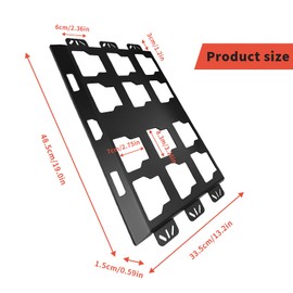 ZSFRSFY Black Packout Mounting Plate for Heavy-Duty Milwaukee Packout Wall Mount with 6 Screws & Nuts for Garage, Workshop & Truck Compatible with Milwaukee Packout Accessories & Organizers(2 Pack